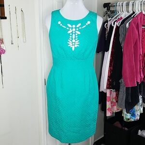 Taylor Teal Dress Abalone Shell Neckline 🐚 | 4